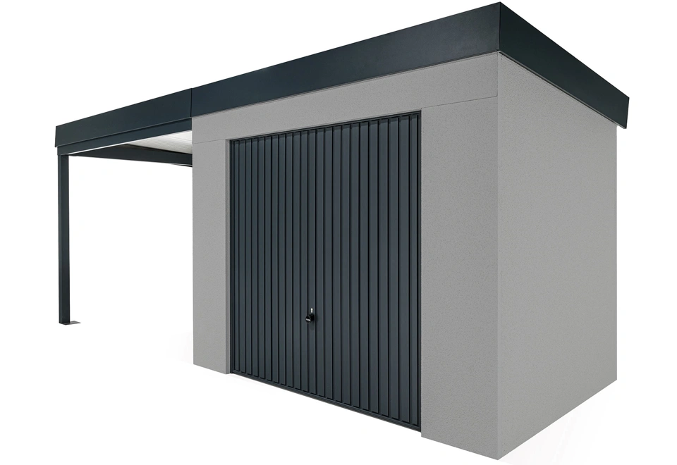 GARDEON® House with safety garage door and left carport