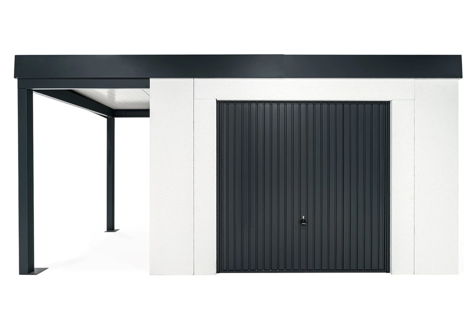 GARDEON® House with safety garage door and left carport