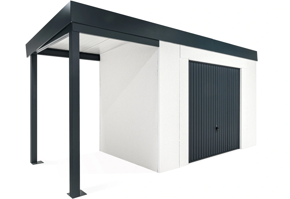 GARDEON® House with safety garage door and left carport