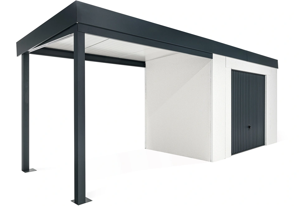 GARDEON® House with safety garage door and left carport