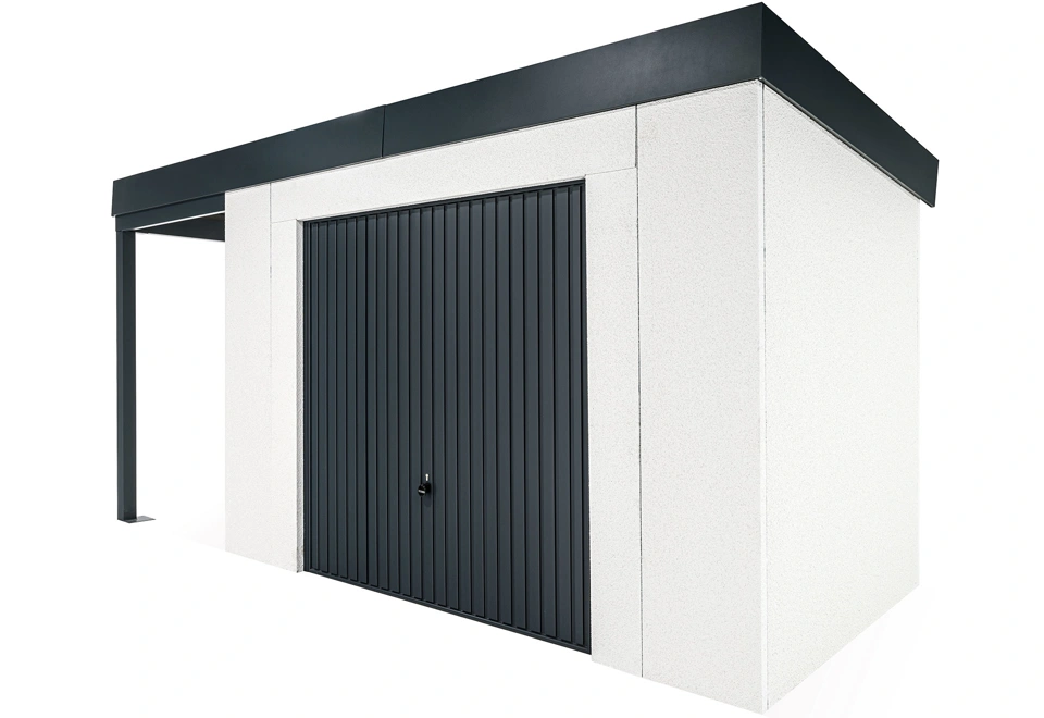GARDEON® House with safety garage door and left carport