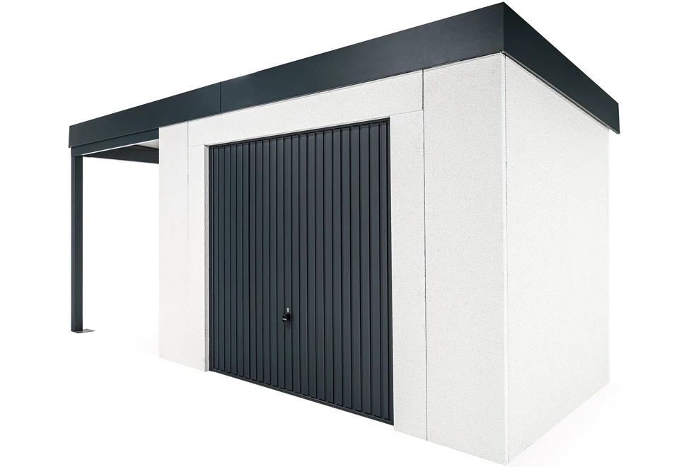 GARDEON® House with safety garage door and left carport