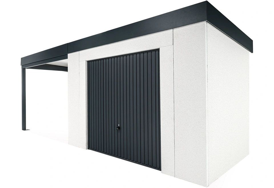 GARDEON® House with safety garage door and left carport