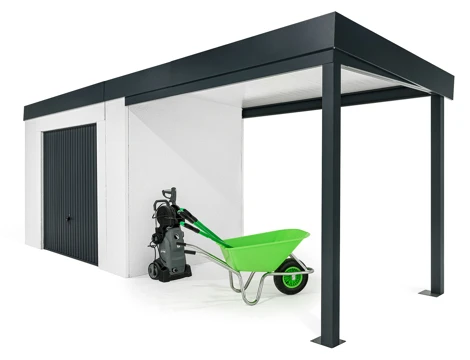 GARDEON® House with safety garage door and right carport