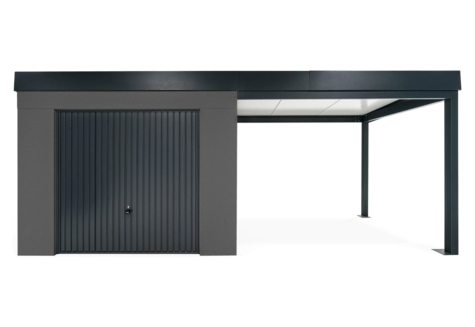 GARDEON® House with safety garage door and right carport