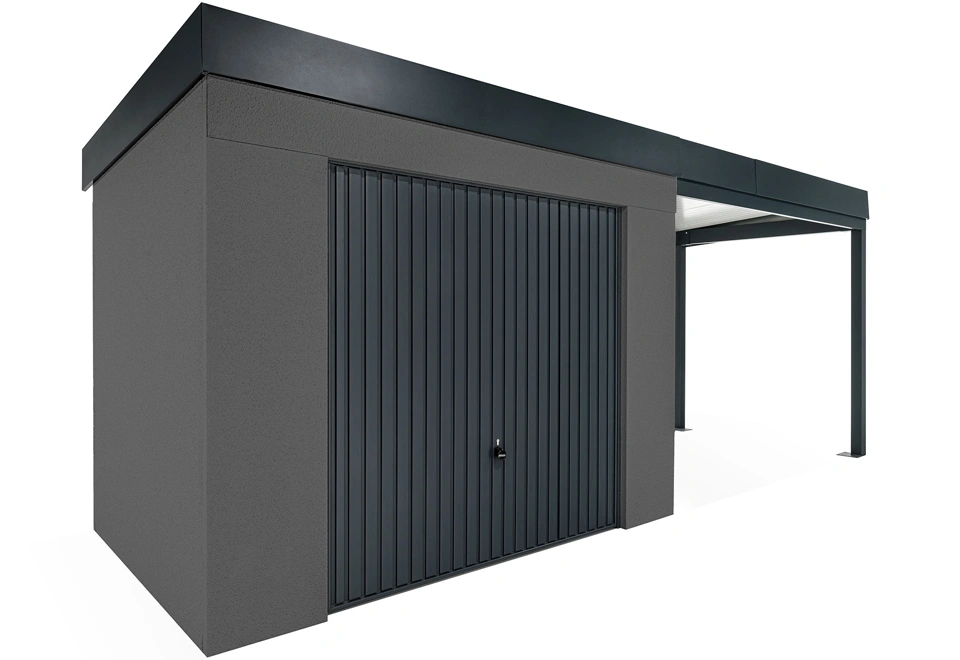 GARDEON® House with safety garage door and right carport