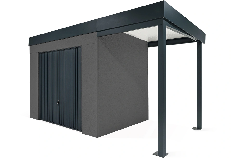 GARDEON® House with safety garage door and right carport