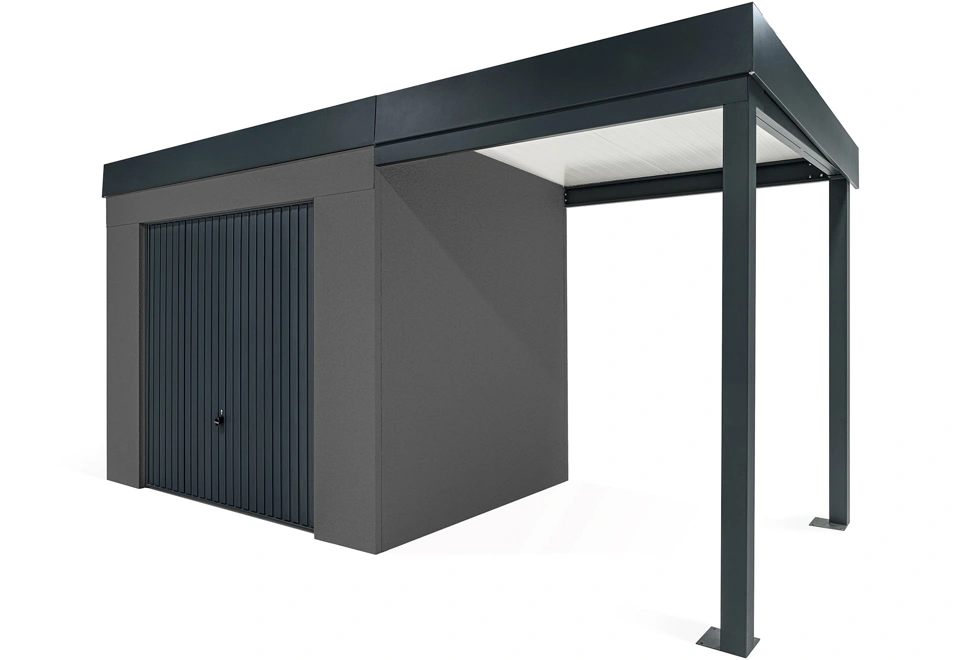 GARDEON® House with safety garage door and right carport