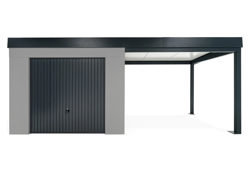 GARDEON® House with safety garage door and right carport