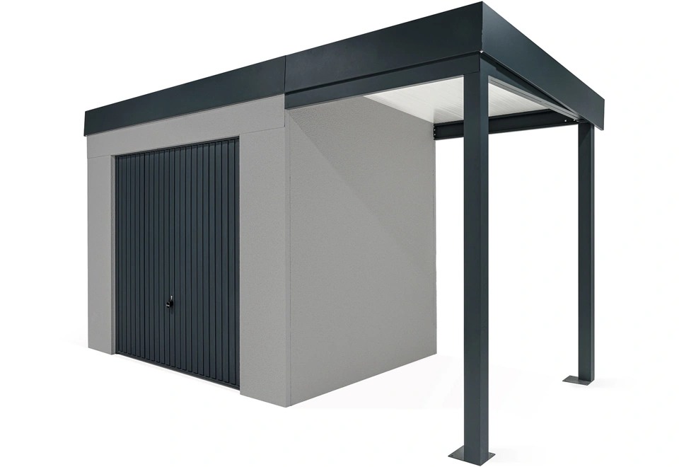 GARDEON® House with safety garage door and right carport