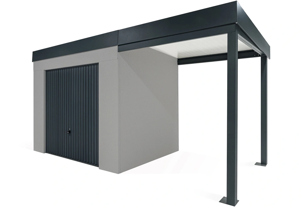 GARDEON® House with safety garage door and right carport