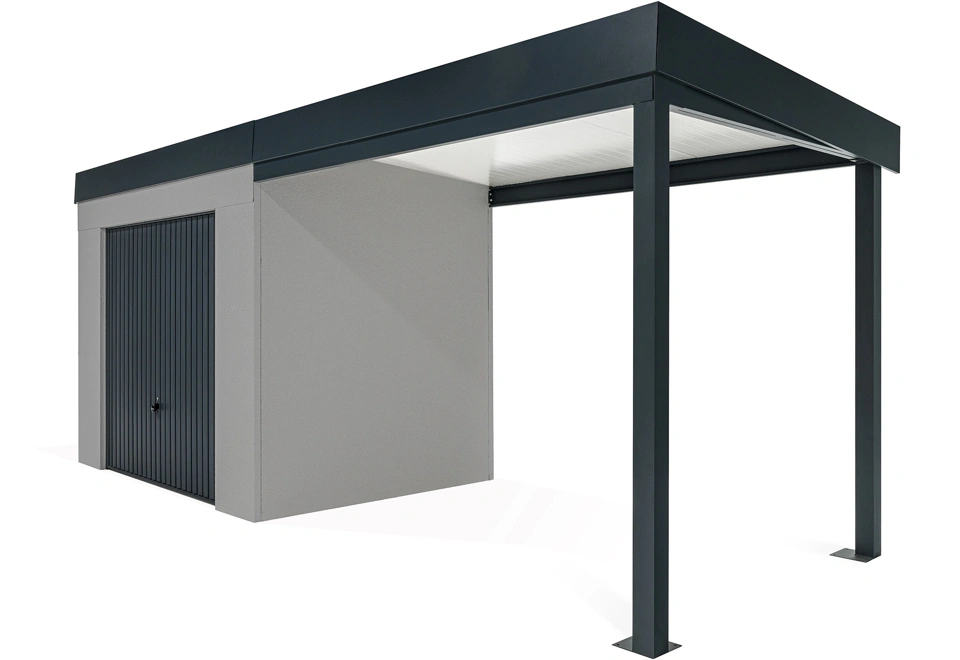 GARDEON® House with safety garage door and right carport