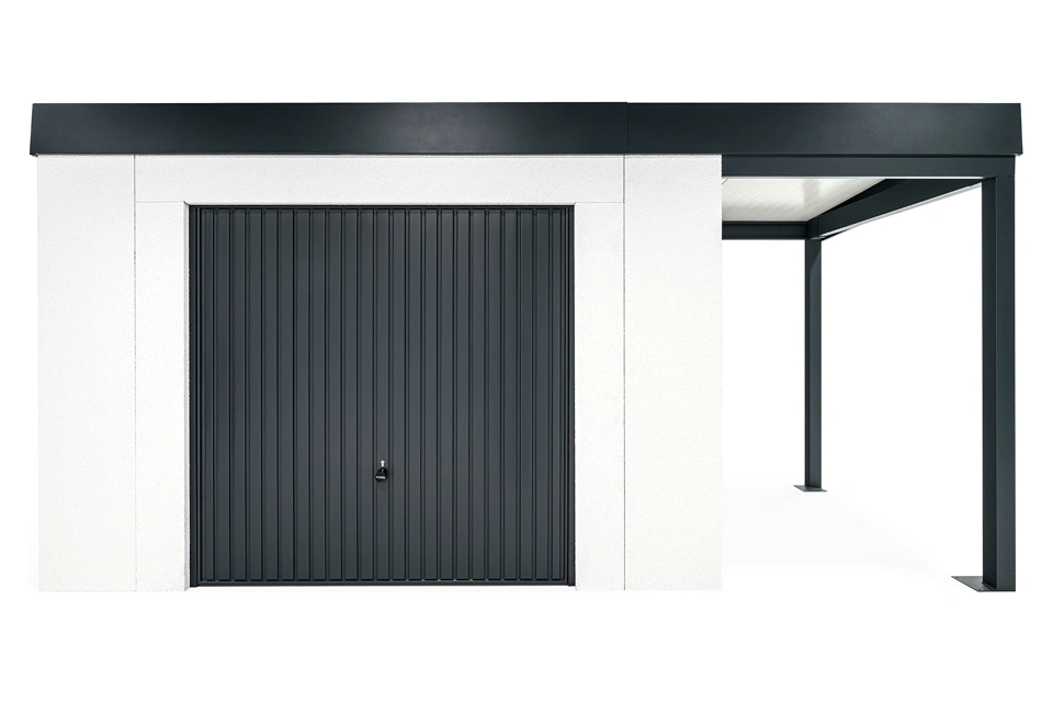 GARDEON® House with safety garage door and right carport