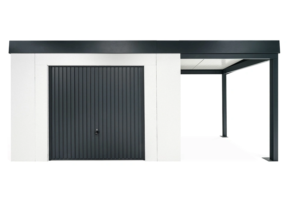 GARDEON® House with safety garage door and right carport