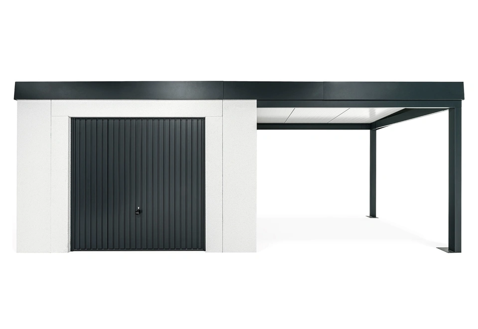 GARDEON® House with safety garage door and right carport