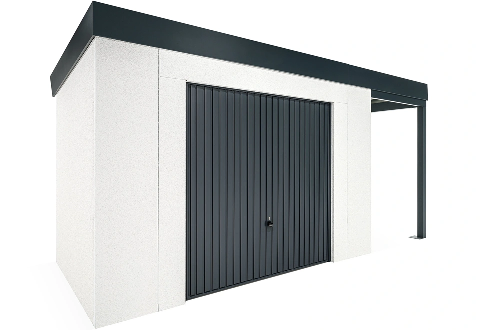 GARDEON® House with safety garage door and right carport