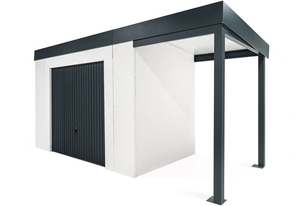 GARDEON® House with safety garage door and right carport
