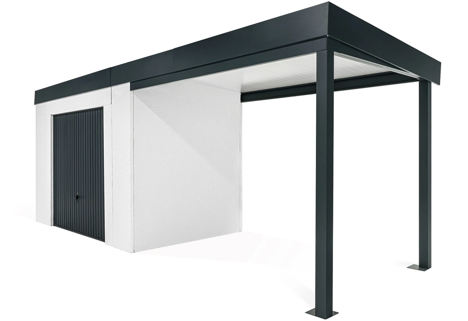 GARDEON® House with safety garage door and right carport