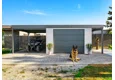 GARDEON® House with safety garage door, door, 2 skylights and 2 carports