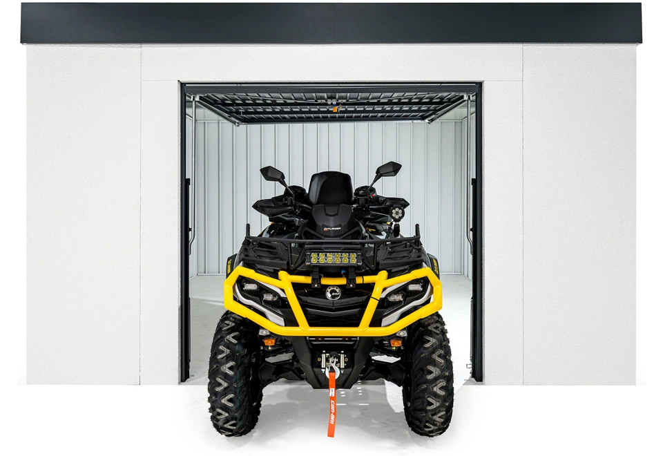 Garden house for four-wheeler parking