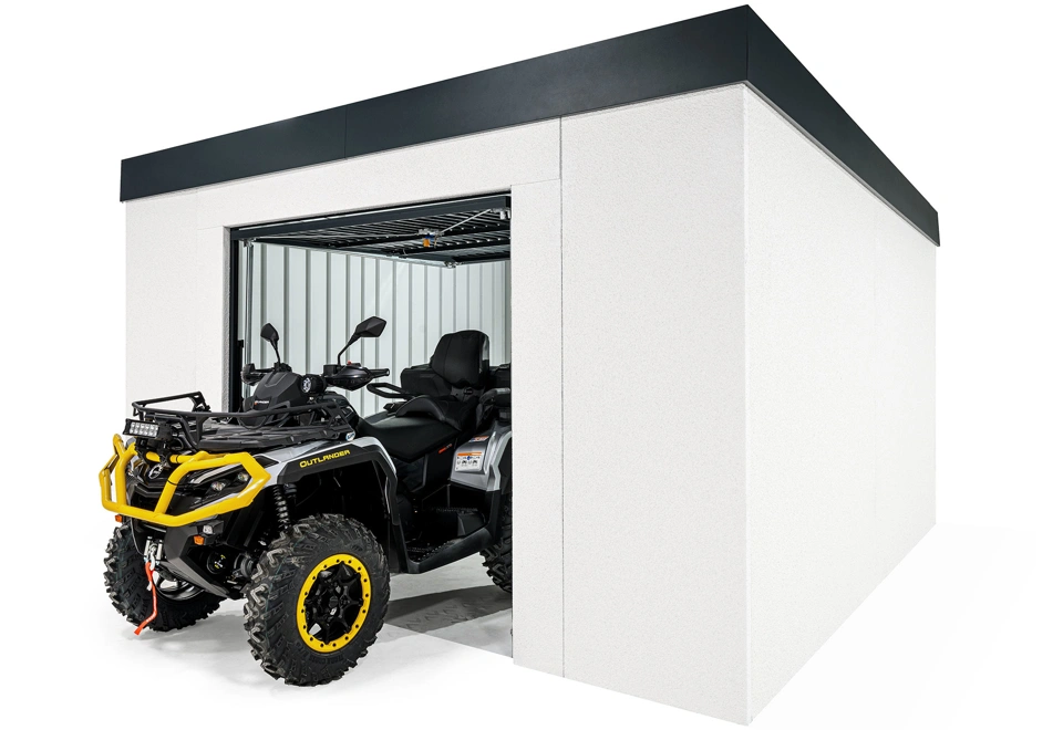Garden house for four-wheeler parking