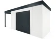 GARDEON® House with safety garage door with left carport