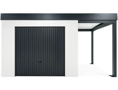 GARDEON® House with safety garage door with right carport