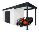 GARDEON® House with safety garage door with right carport