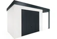 GARDEON® House with safety garage door with right carport