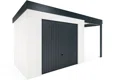 GARDEON® House with safety garage door with right carport