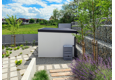 Garden house with Hormann safety garage door