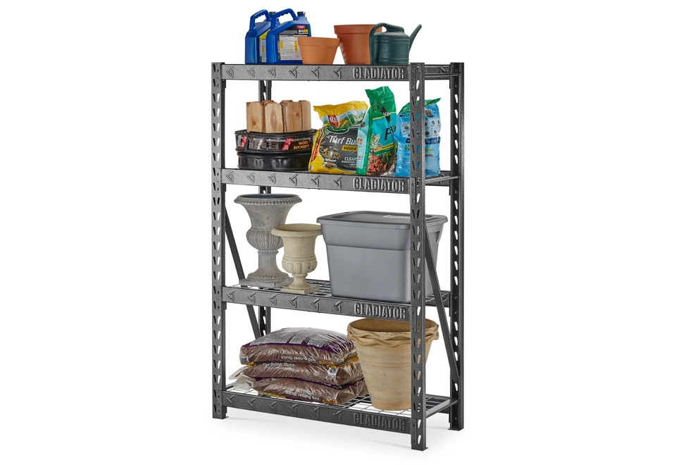 GLADIATOR® Heavy Duty RACK with four deep shelves (122x183x46cm)